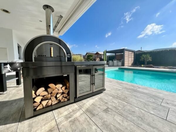 Crna inox modulna peć za pizzu na drva 15737